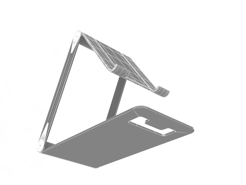 Mobiler St&auml;nderhalter 3D Modell