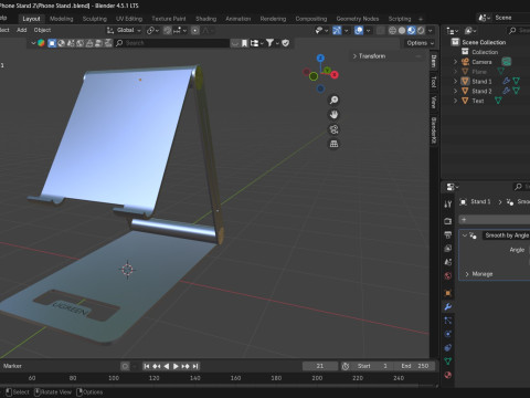 Mobiler St&auml;nderhalter 3D Modell