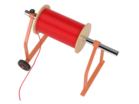 Industrial Wire Roll Trolley 3D Model