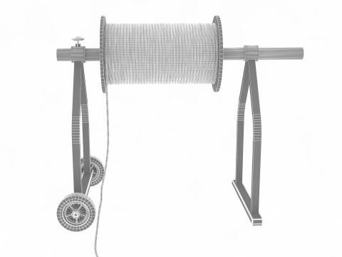 Промисловий дротяний візок 3D Модель