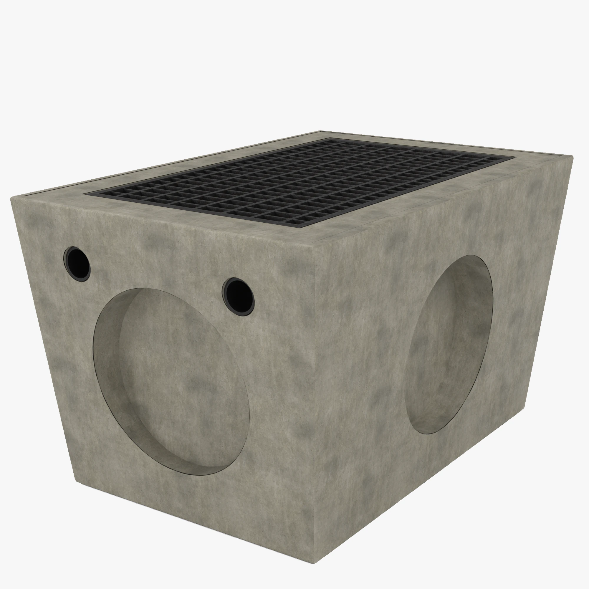 Concrete Drain Inlet 3D Model .c4d .max .obj .3ds .fbx .stl .blend 