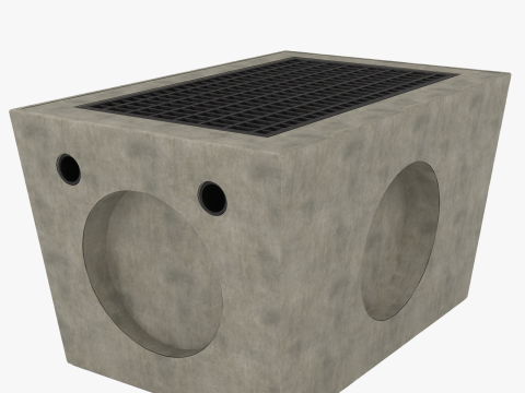 Concrete Drain Inlet 3D Model