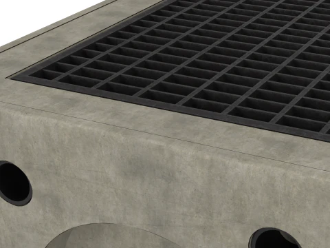 Concrete Drain Inlet 3D Model