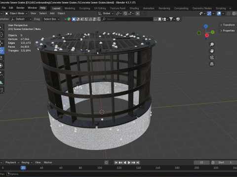 Concrete Drain Inlet 3D Model