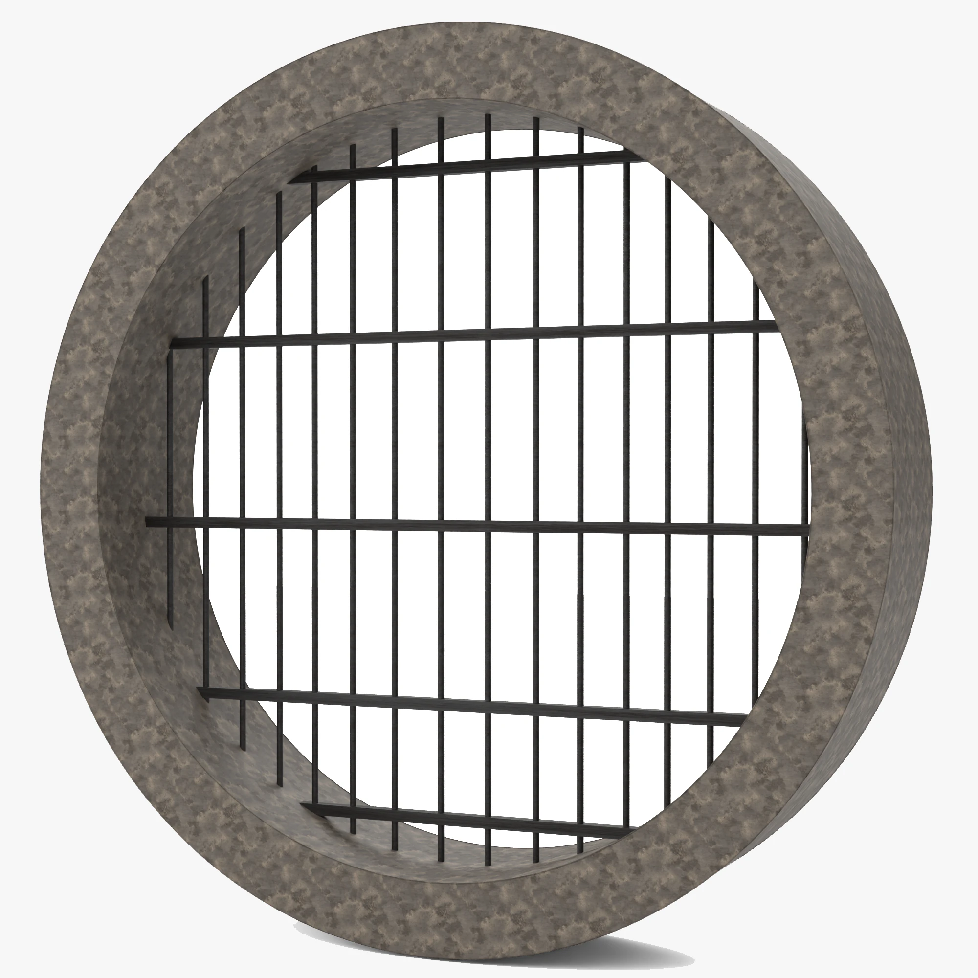 Infrastructure Structure Concrete Arched Grate Grey Old 3D Model .c4d .max .obj .3ds .fbx .stl .blend