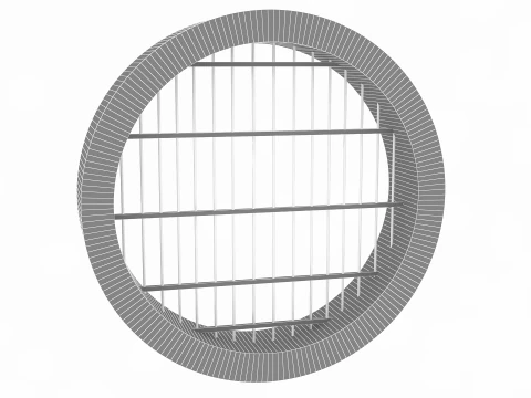 Infrastructure Structure Concrete Arched Grate Grey Old 3D Model