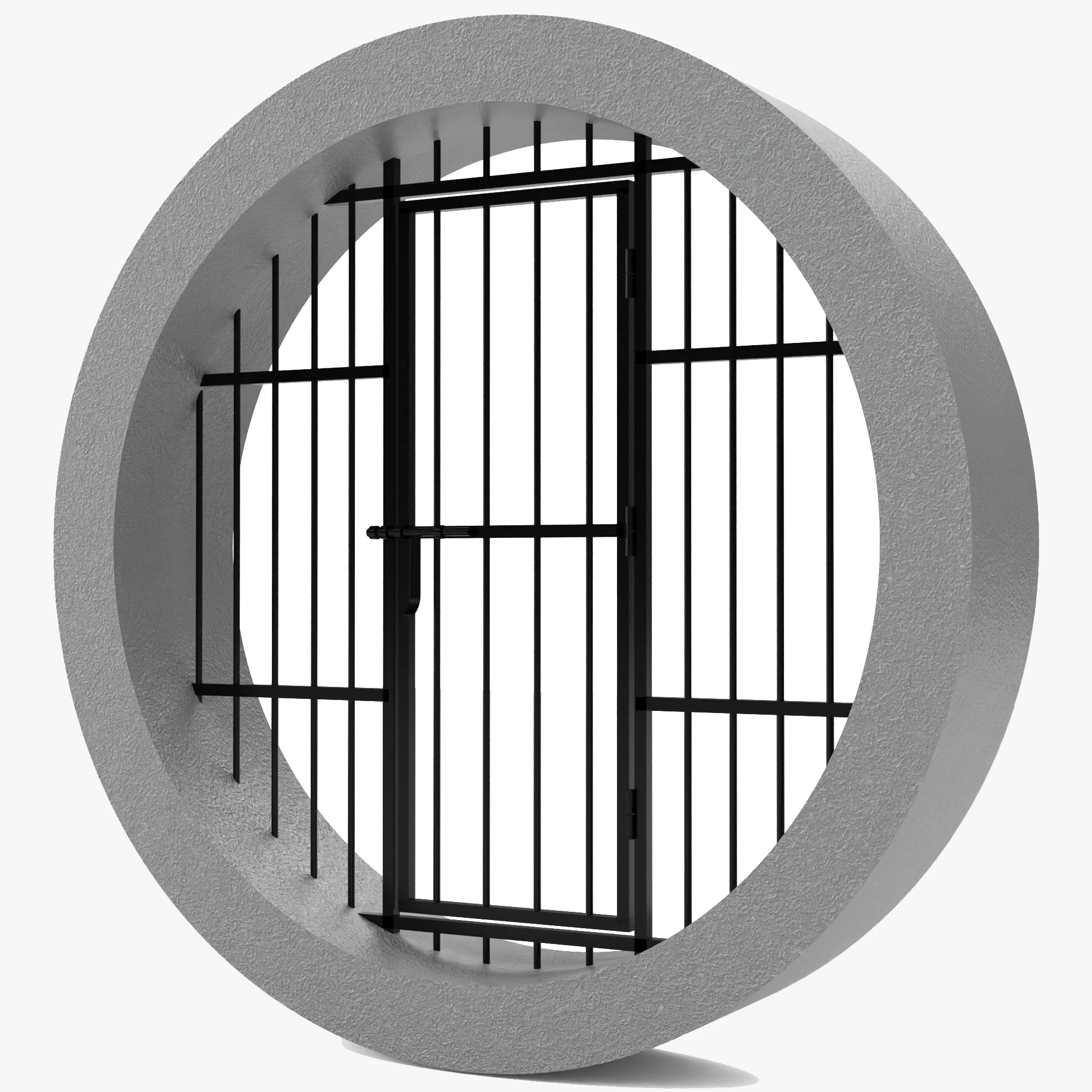 Infrastructure Structure Concrete Arched Grate 3D Model .c4d .max .obj .3ds .fbx .stl .blend 