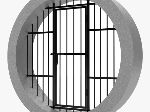 Infrastructure Structure Concrete Arched Grate 3D Model