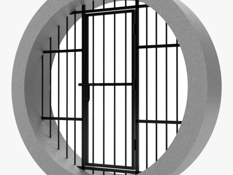 Grille cintrée en béton pour structure d'infrastructure Modèle 3D