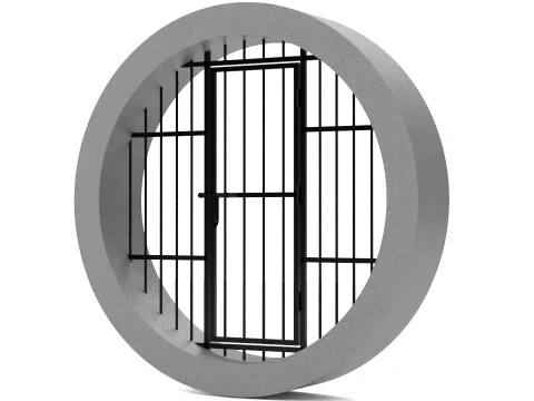 Infrastructure Structure Concrete Arched Grate 3D Model