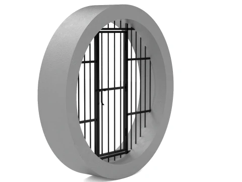 Infrastructure Structure Concrete Arched Grate 3D Model