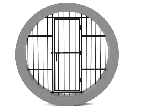 Infrastructure Structure Concrete Arched Grate 3D Model