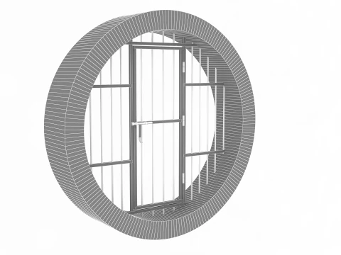 Infrastructure Structure Concrete Arched Grate 3D Model
