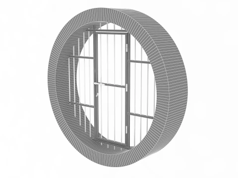 Infrastructure Structure Concrete Arched Grate 3D Model