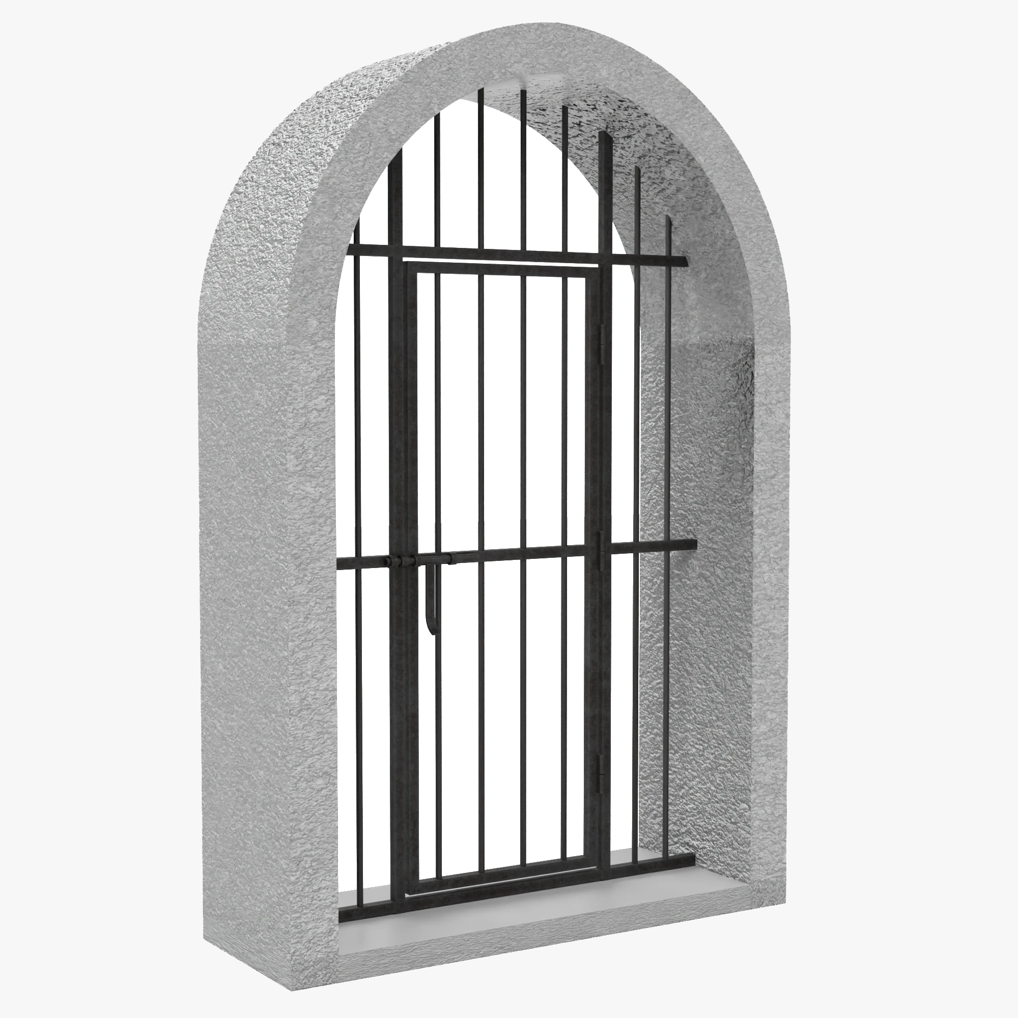 Infrastructure Structure Concrete Arched Grate 3D Model .c4d .max .obj .3ds .fbx .stl .blend 
