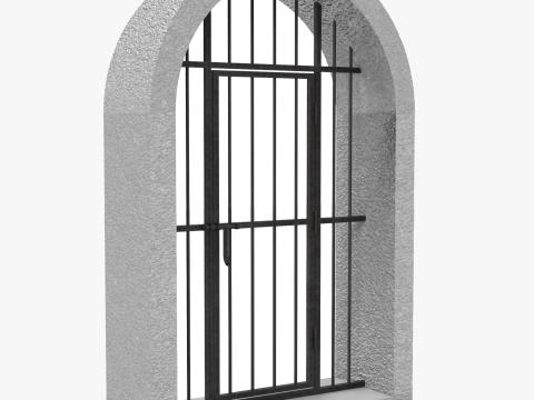 Struktura infrastruktury Betonowy ruszt łukowy Model 3D