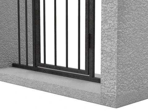 Infrastructure Structure Concrete Arched Grate 3D Model