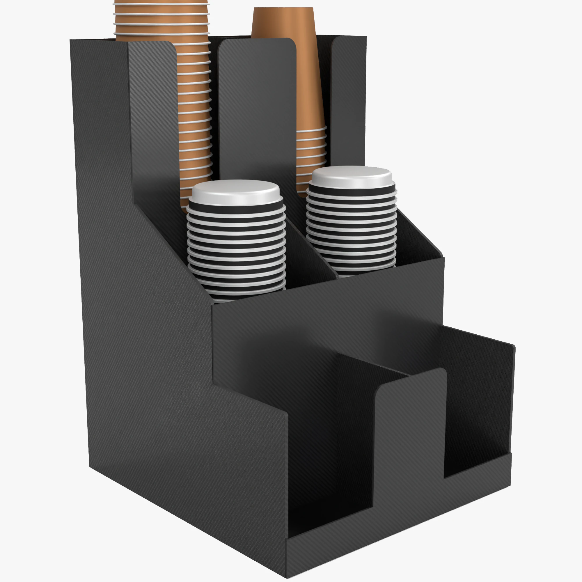 Cups Organizer Dispenser 3D Model .c4d .max .obj .3ds .fbx .stl .blend 