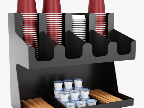 Dispensador Organizador de Tazas Modelo 3D