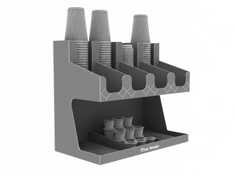 Cups Organizer Dispenser 3D Model