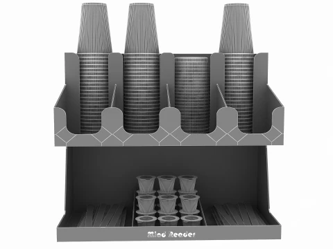 Cups Organizer Dispenser 3D Model