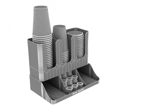 Cups Organizer Dispenser 3D Model