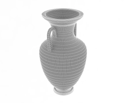 Antiqued Greek Terracotta Amphora 3D Model
