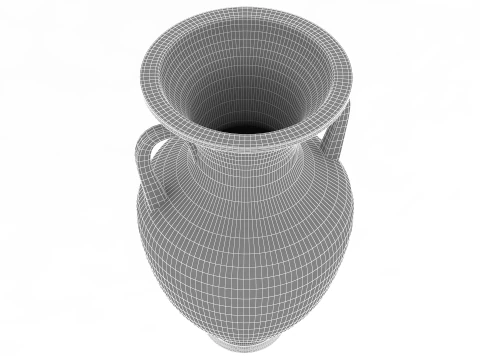 Antiqued Greek Terracotta Amphora 3D Model