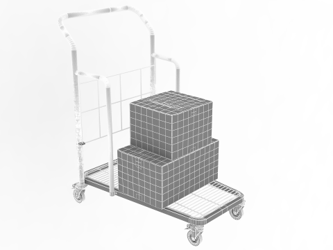 Industrial Trolley 3D Model