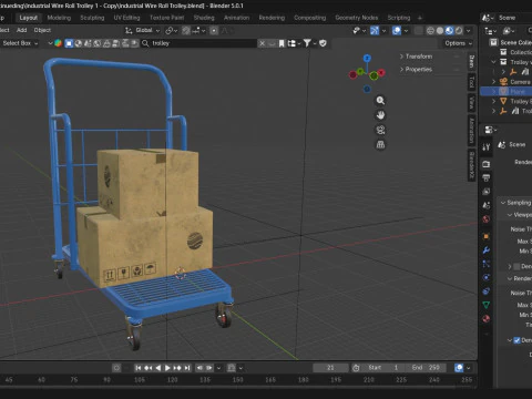 Carro industrial Modelo 3D
