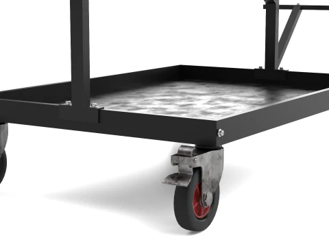 Industrial Wire Roll Trolley 3D Model