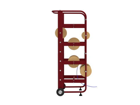 Industrial Wire Roll Trolley 3D Model