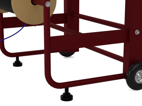 Industrial Wire Roll Trolley 3D Model