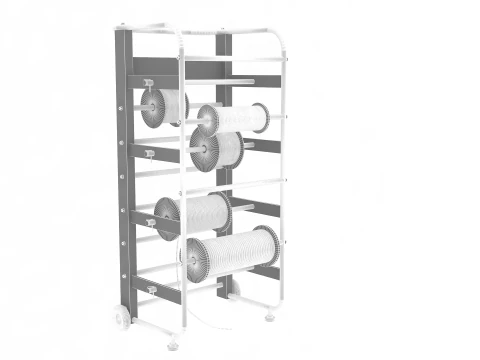 Industrial Wire Roll Trolley 3D Model