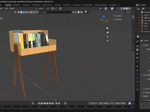 Supporto per la conservazione dei dischi Modello 3D
