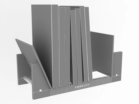 Record Storage Stand 3D Model