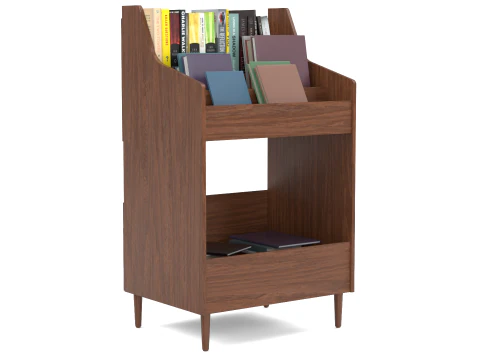 Book Record Storage Stand 3D Model