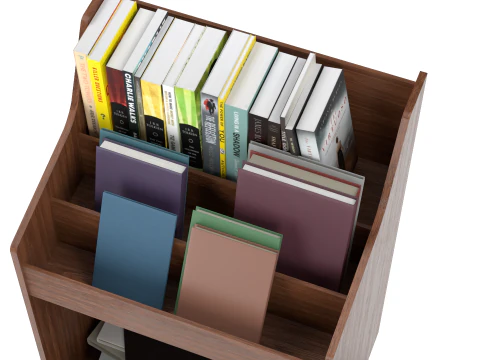 Book Record Storage Stand 3D Model