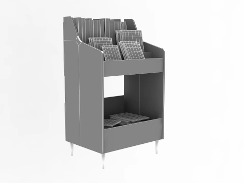 Book Record Storage Stand 3D Model