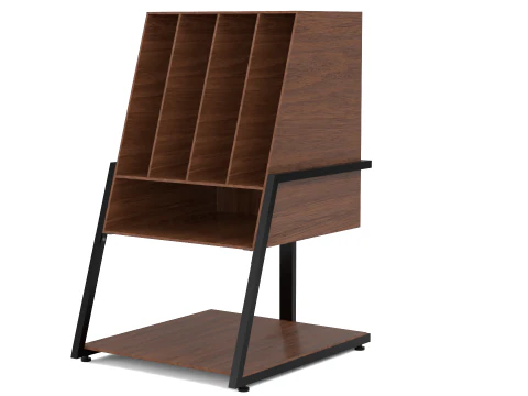 Books Record Storage Stand 3D Model