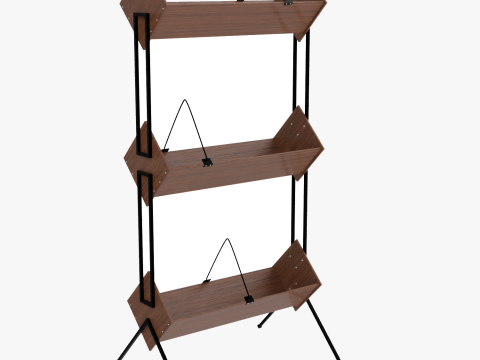 Stojak do przechowywania płyt. Książki Model 3D