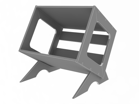 Books Record Storage Stand 3D Model