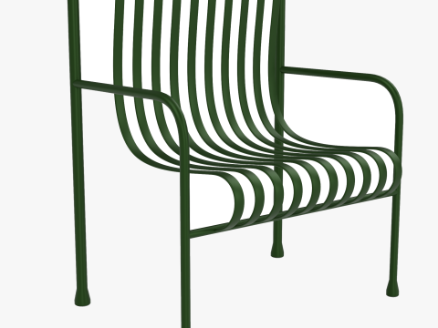 Hay Palissade Striped Outdoor Furniture Green Chair 3D Model