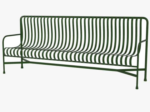 Sedia verde per mobili da esterno Hay Palissade a righe Modello 3D