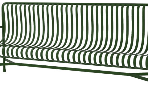 Hay Palissade ray&eacute; mobilier d'ext&eacute;rieur chaise verte Modèle 3D