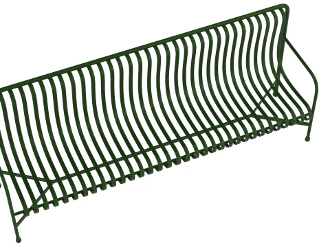 Hay Palissade ray&eacute; mobilier d'ext&eacute;rieur chaise verte Modèle 3D