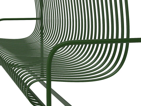 Hay Palissade ray&eacute; mobilier d'ext&eacute;rieur chaise verte Modèle 3D