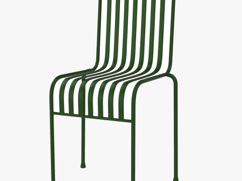 Hay Palissade &Ccedil;izgili Dış Mekan Mobilyası Yeşil Sandalye 3D Model