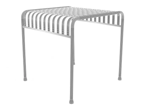 Hay Palissade Striped Outdoor Furniture Green Table 3D Model