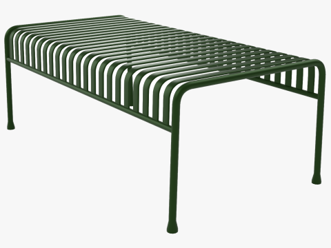 건초 방어벽 줄무늬 야외 가구 녹색 테이블 3D 모델